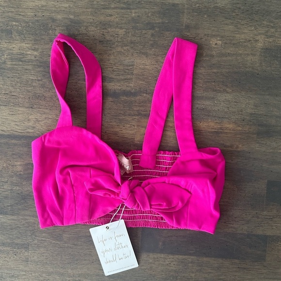 Show me Your Mumu Pink Crop Top - Picture 5 of 6